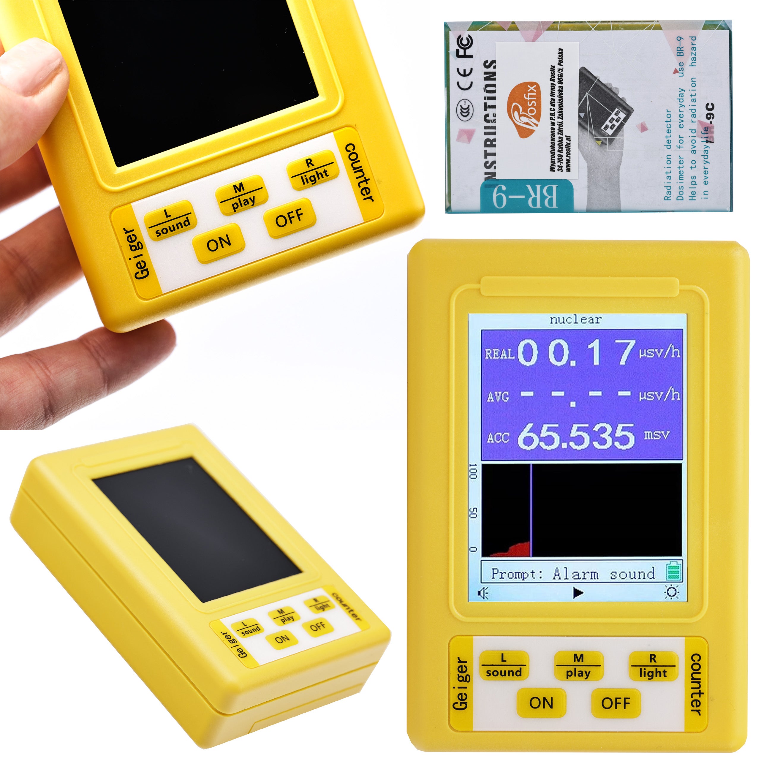 Compteur Geiger Numérique XR3 BR-9C – Détection Alpha Bêta Gamma ...