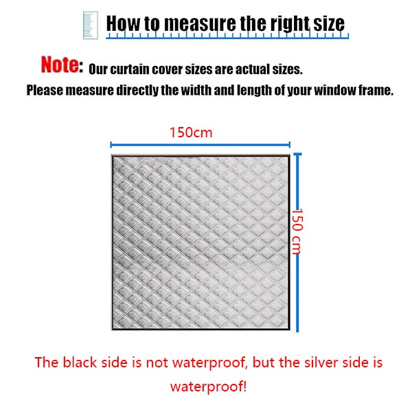 Tende oscuranti termoisolanti da 150*150 cm, tende insonorizzate, tende autoadesive, protezione solare, tende antivento - 2
