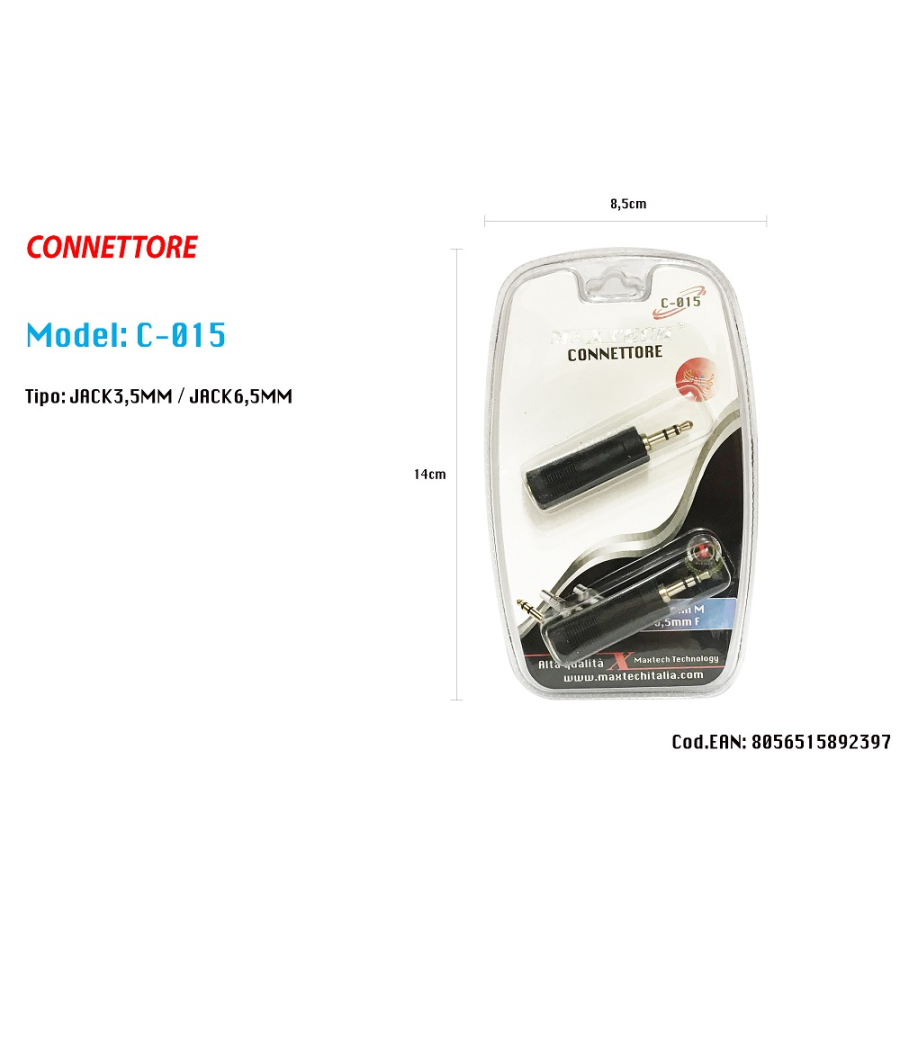 Connettore Antenna Per Monitor - Convertitore Da Connettore BNC Femmina 438687