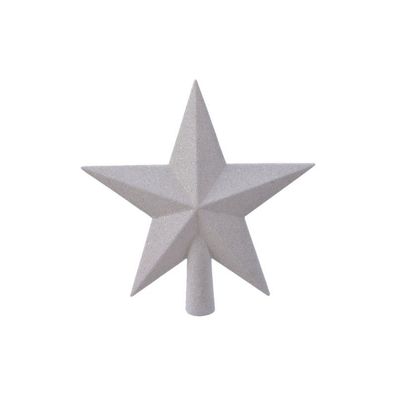 ESTRELA BRANCA PARA ÁRVORE DE NATAL 19x4,2x19cm - 5