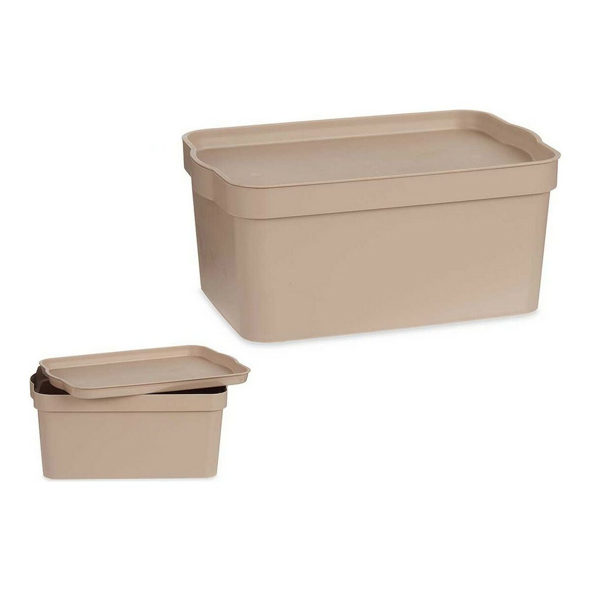 Box Contenitore In Plastica Con Coperchio E Clips – 4 Scatole Da 4 Litri (16x25x14 Cm), Impilabili, Per Organizzazione - 3