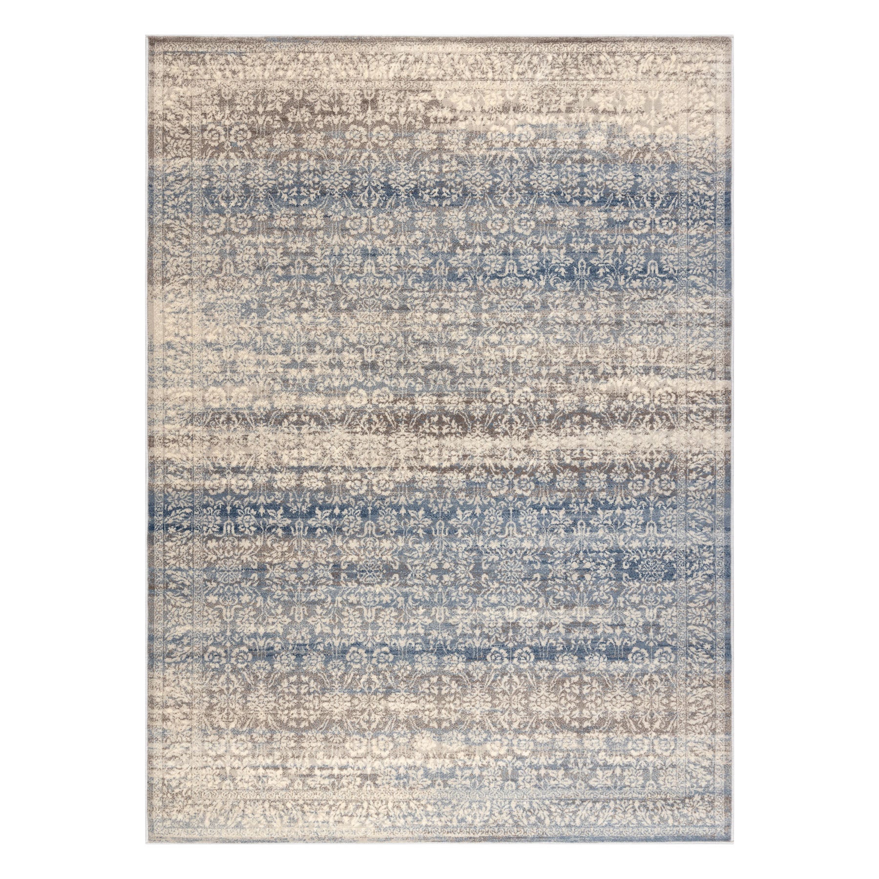 Alfombra de lana NAIN Ornamento vintage 7594/51955 beige / azul 80x150 cm - 2