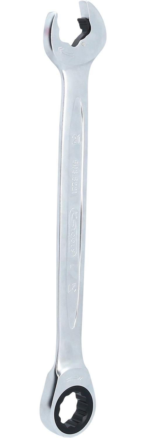 KLUCZ OCZKOWY Z GRZECHOTKĄ KS TOOLS DUO GEARplus PŁASKO-OCZKOWY Z FUNKCJĄ GRZECHOTKI 21 MM - 503.5221