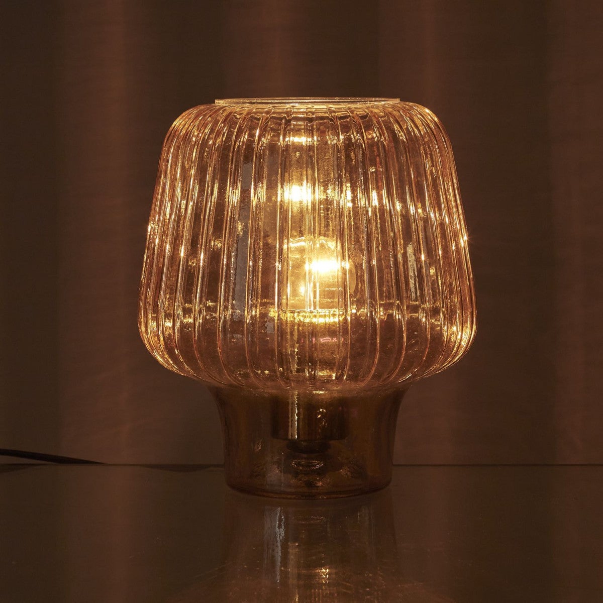 Lampe à Poser Verre Fumé 
