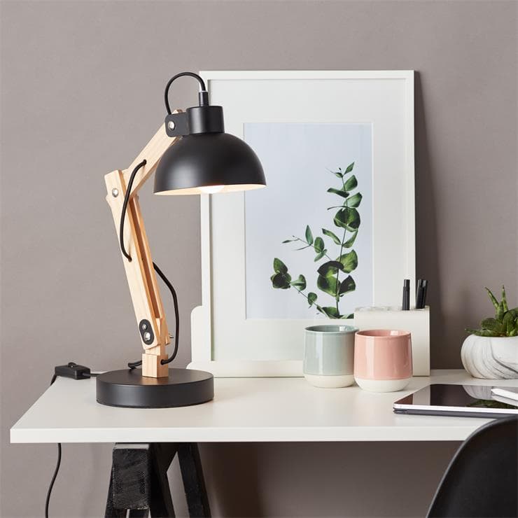 BRILLIANT Crosstown lampa wisząca 4 płomienie ciemne drewno / czarny Oprawy wewnętrzne, oprawy wiszące, seria | 4x A60, E27, 40W, nadaje się do standa - 2