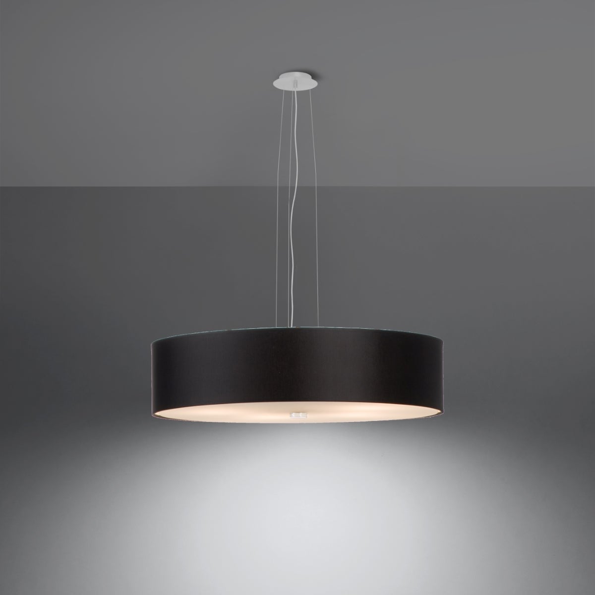 Żyrandol KALMARIS 50 czarny LED 3000K - 50x50x102cm Sollux