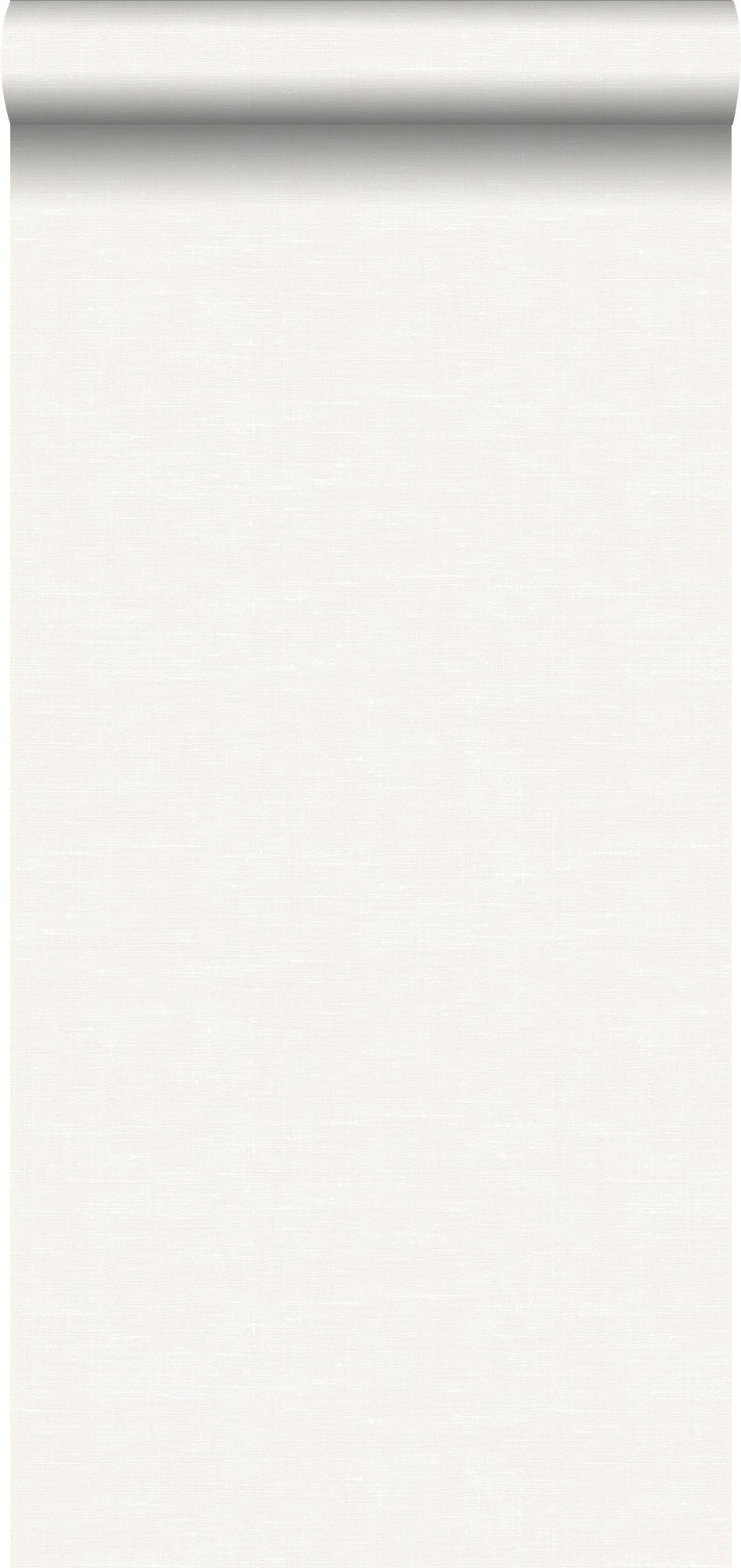 Papel pintado liso con efecto lino blanco mate - 53 cm x 10,05 m - estahome