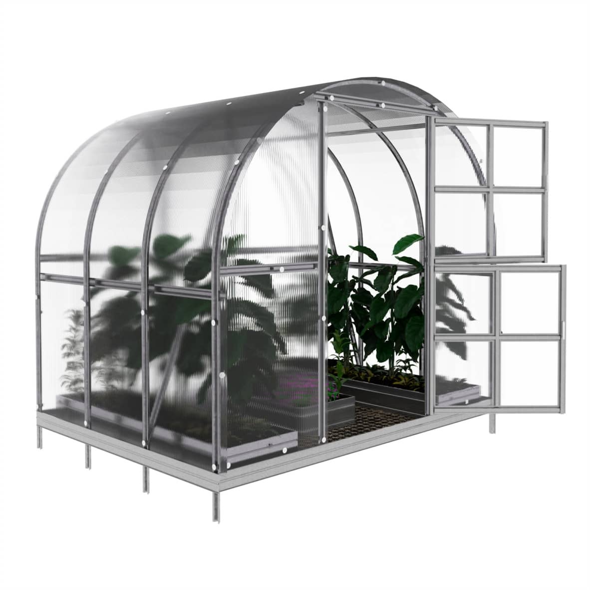 Serre de jardin KLASIKA ARCH 3 x 2 m (6 m²), 4 mm avec revêtement en polycarbonate - 4