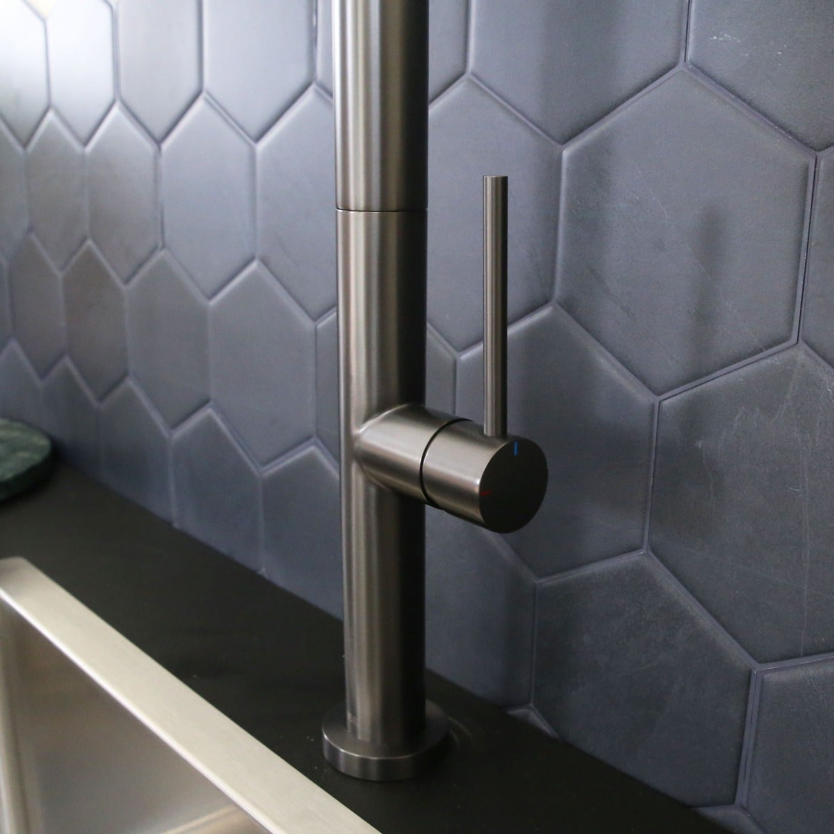 Portofino mitigeur évier à douchette extractible gris gun métal - 6