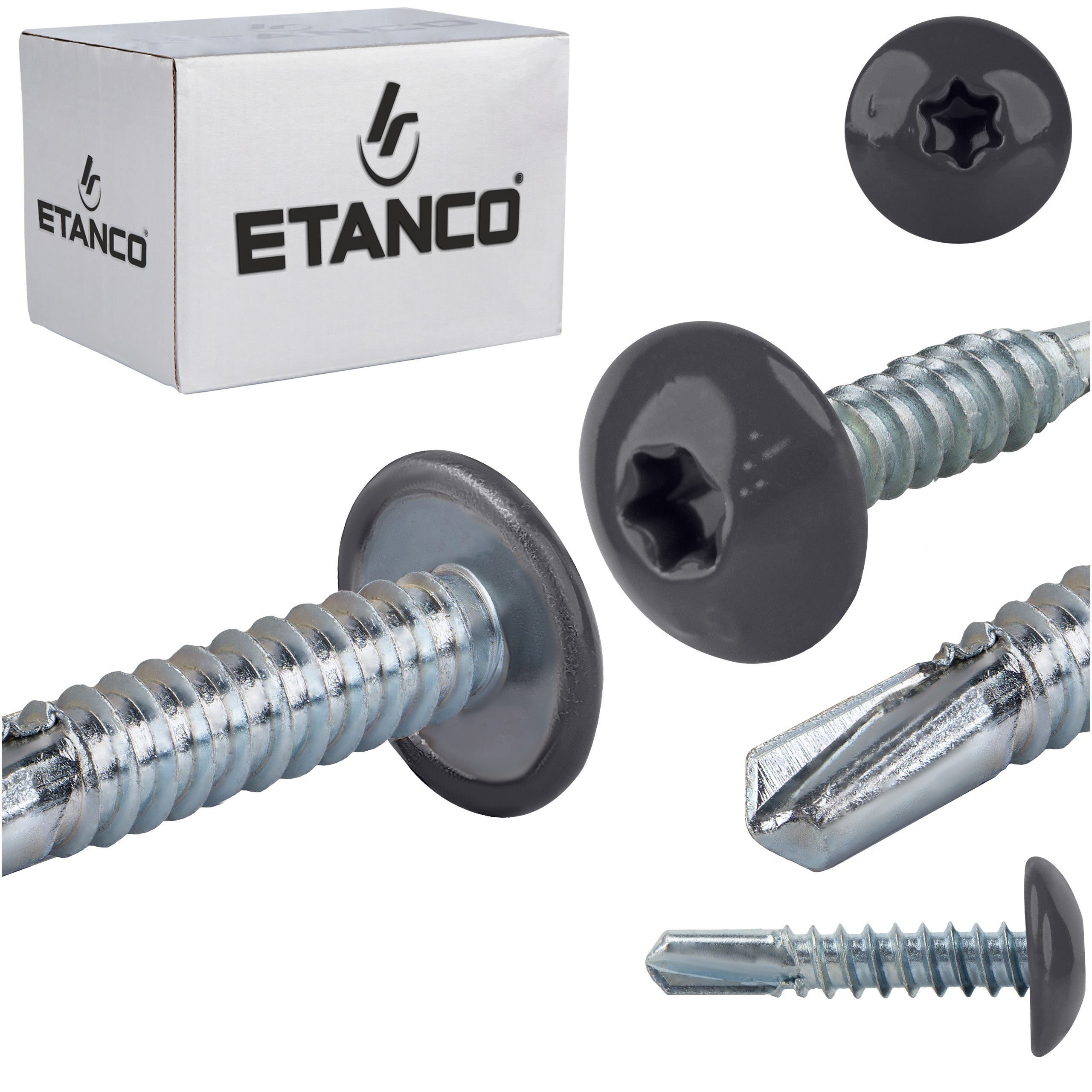 Wkręty samowiercące do metalu Etanco GT5 PH 5,5x25 mm RAL 7024 500szt