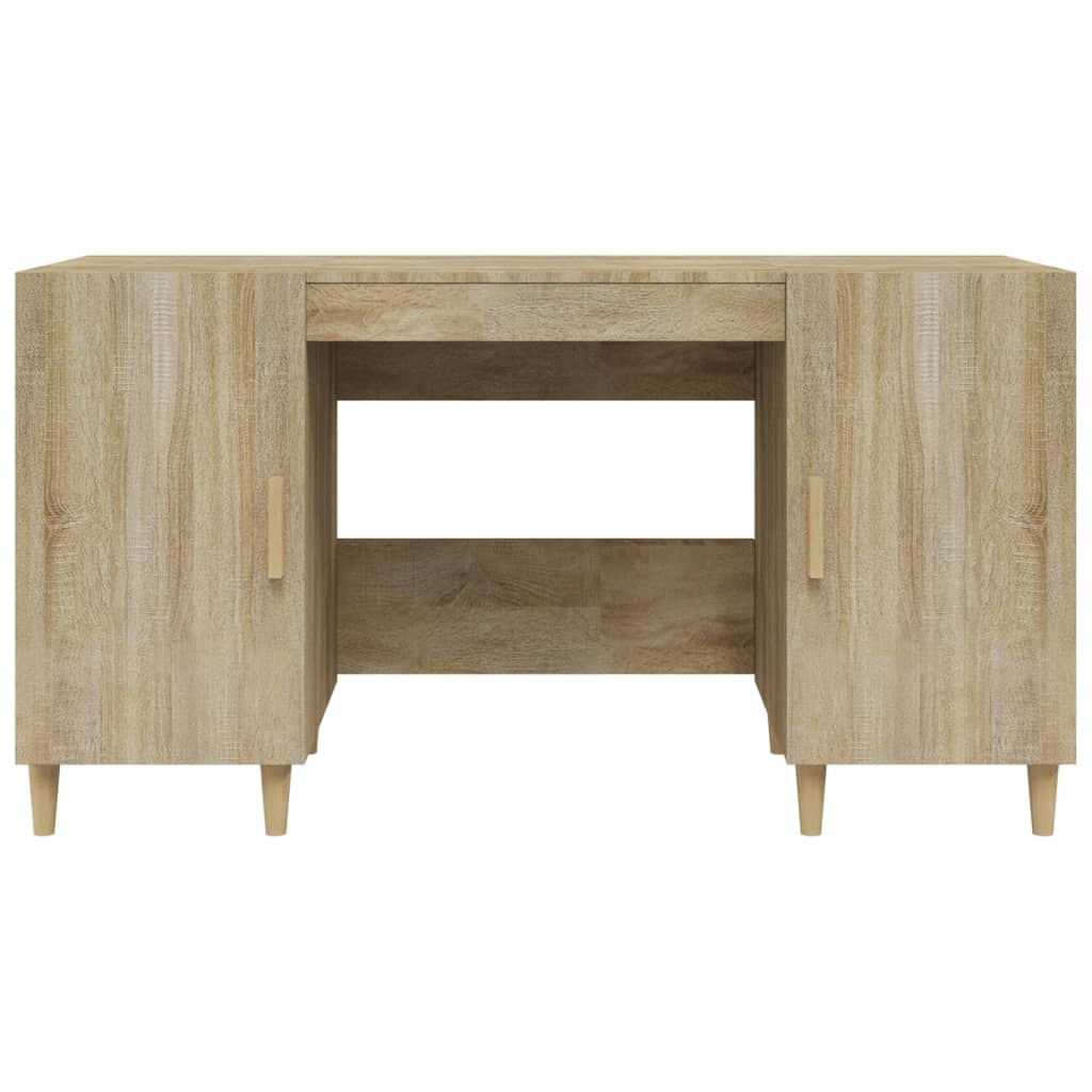 Bureau，Table de travail，Table d'étude Chêne sonoma 140x50x75 cm Bois d'ingénierie CWV39885 - 7