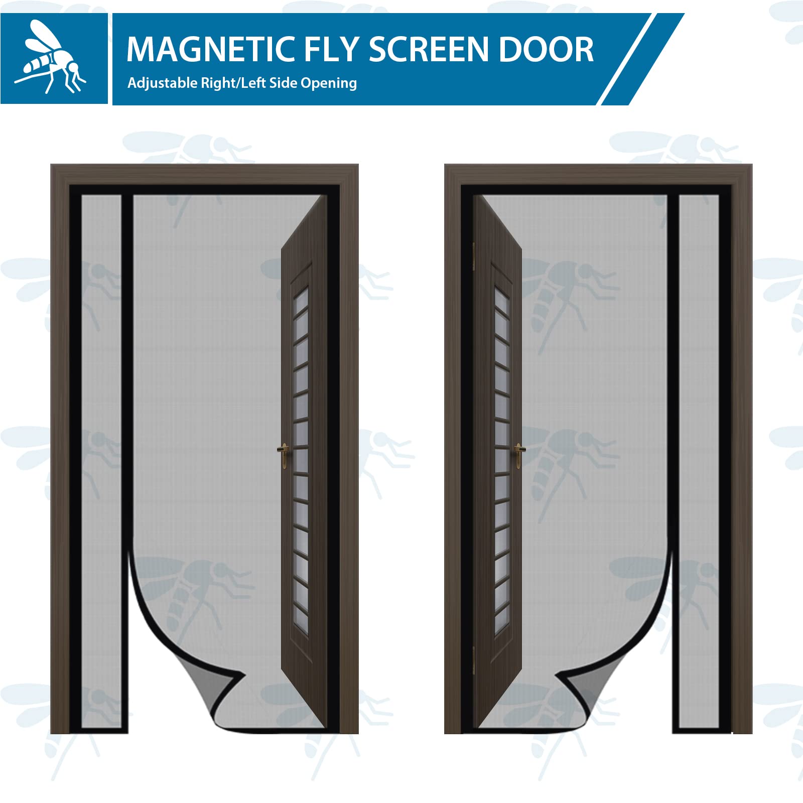 Sekey Zanzariera Magnetica Porta Anti-gatto, Zanzariere per Porte con Apertura Laterale in Fibra di Vetro, Zanzariere Magnetiche Porta del Balcone, Mo - 4
