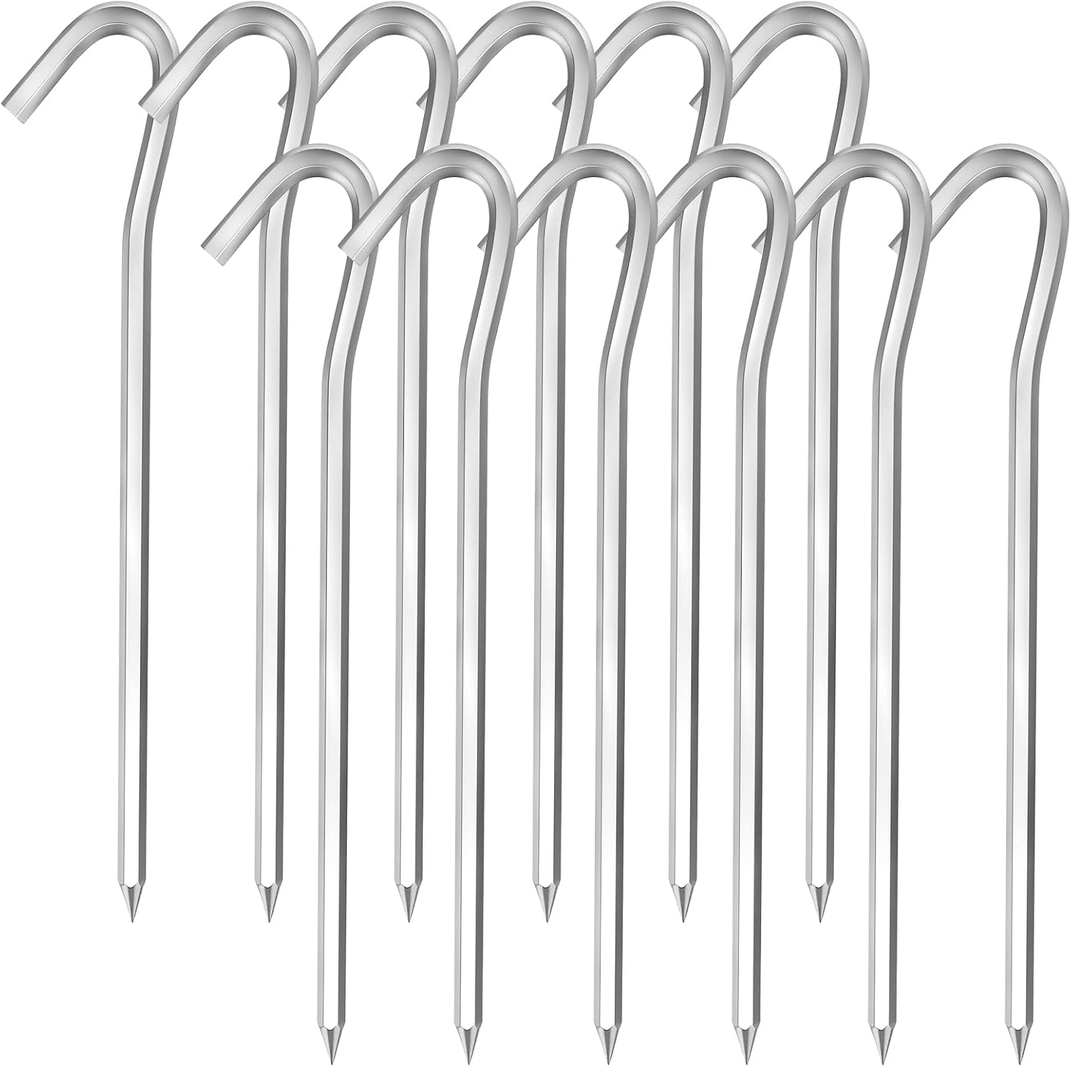 12 szt. śledzi namiotowych, 18 cm aluminiowe kołki do wbijania w ziemię na kemping, piknik, wędkarstwo