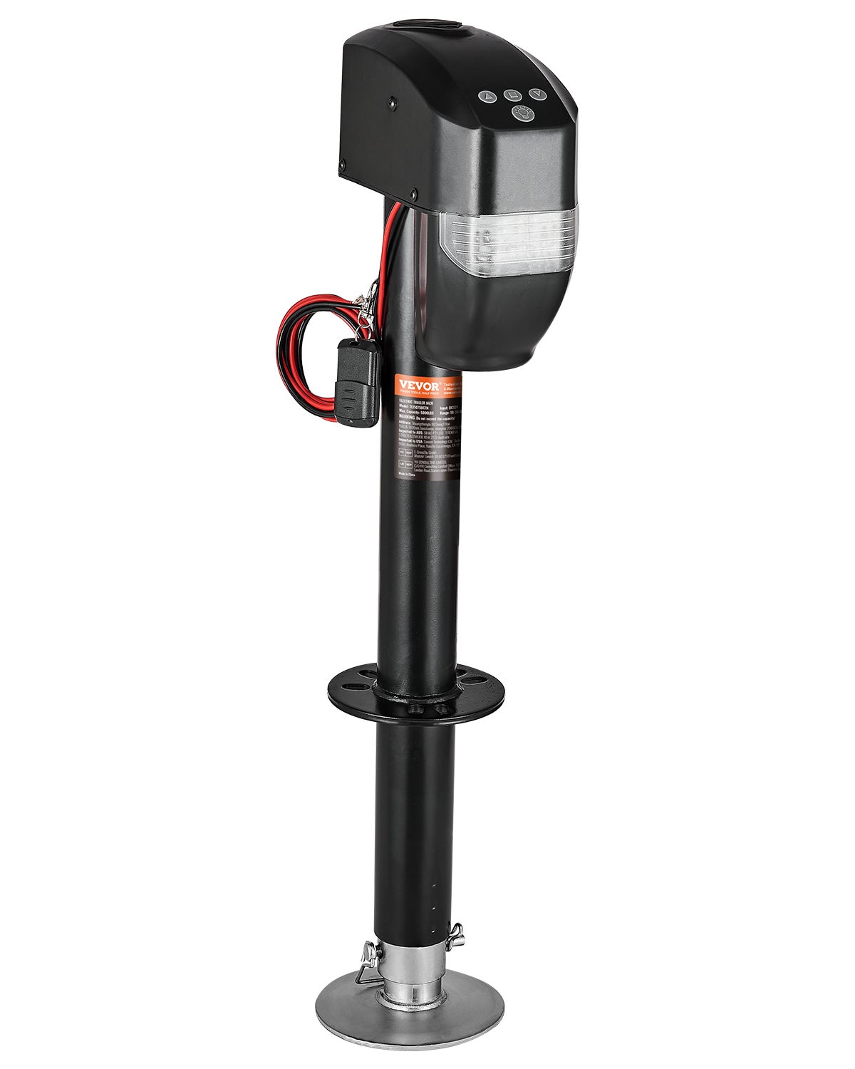 Podnośnik przyczepy elektryczny podpora przyczepy kempingowej obrotowy podpora przyczepy 465mm VEVOR