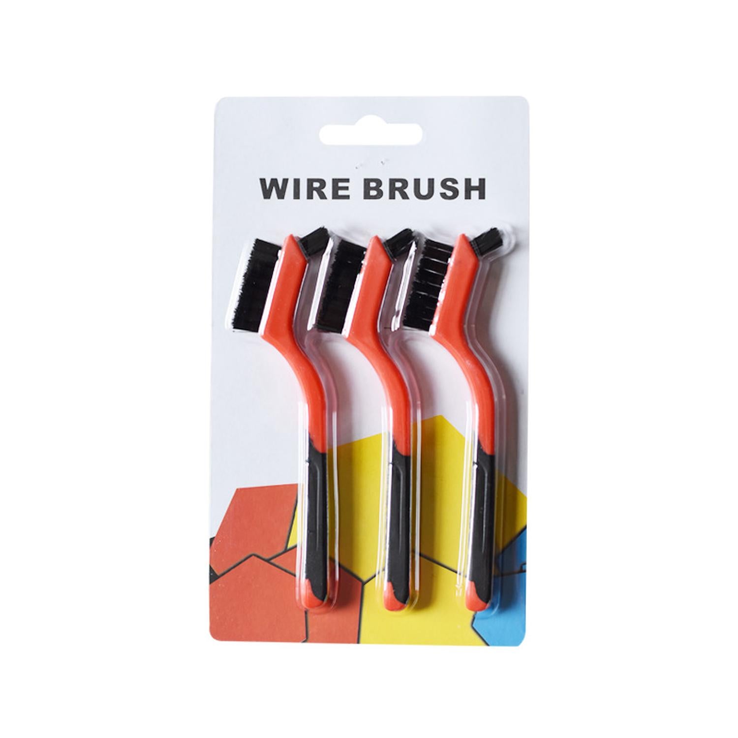 Lot de 3 mini-brosses en avec une poignée ergonomique (ensemble de 3 pièces en soie de nylon)