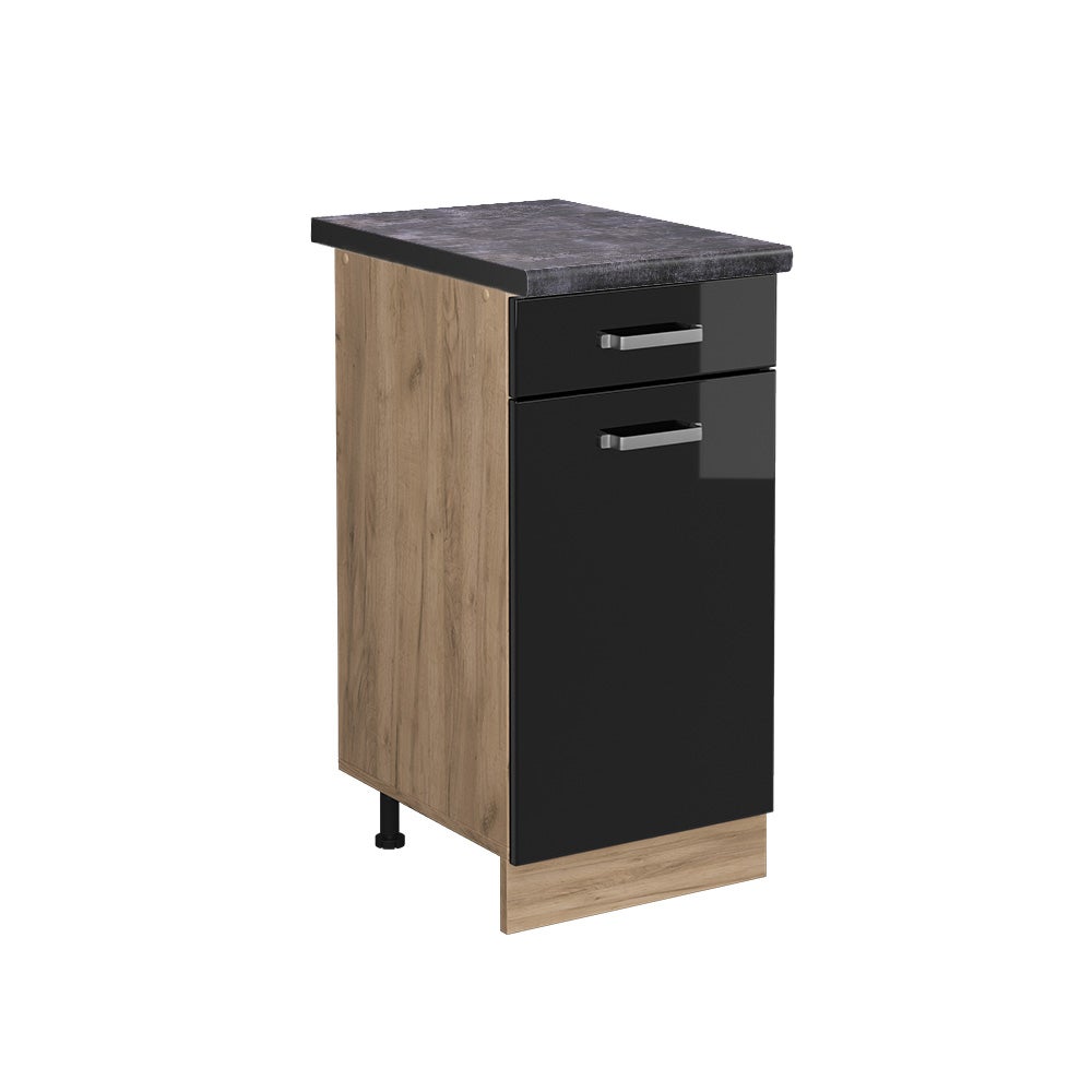 Vicco Szafka dolna do kuchni R-Line, Czarny wysoki połysk, 40 cm , BP Antracyt