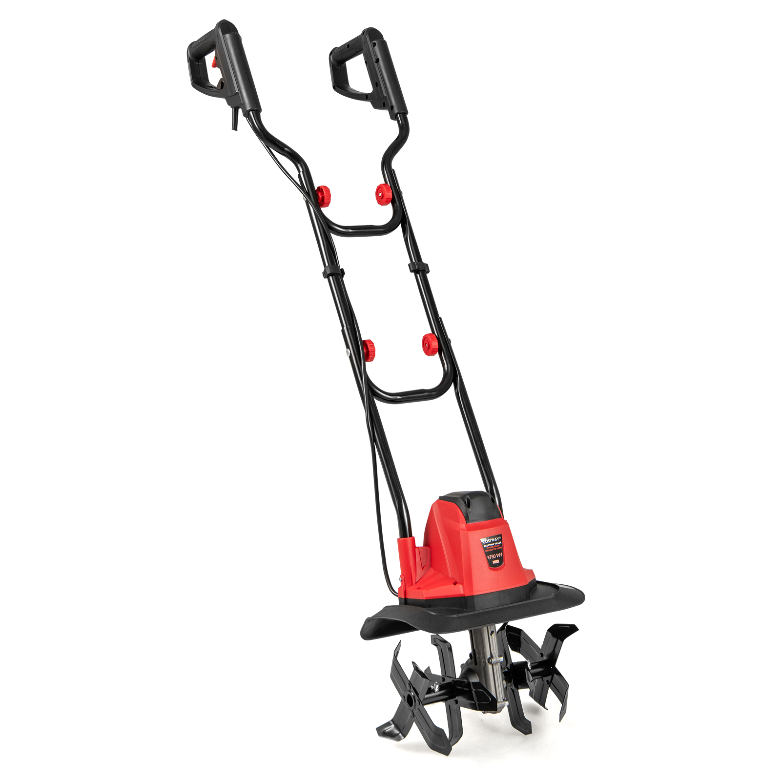 Motozappa Elettrica a Filo, Zappatrice da Giardino con Manico Ergonomico e Motore Forte, Motocoltivatore Pieghevole per Scavare Terreno del Prato (32, - 2