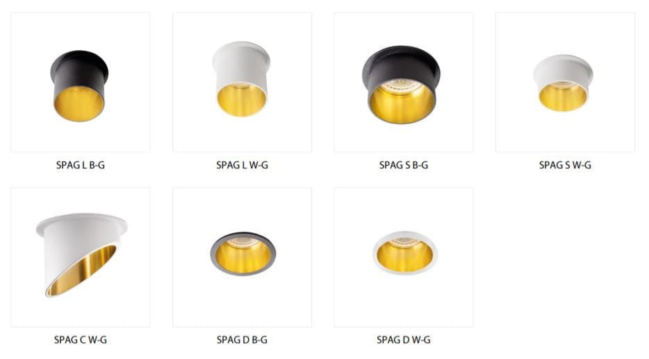 Oprawa sufitowa wpuszczana Spag czarno-złota 1xGU10x35W okrągła IP20 wym: 7 x 7 cm aluminium Kanlux - 6