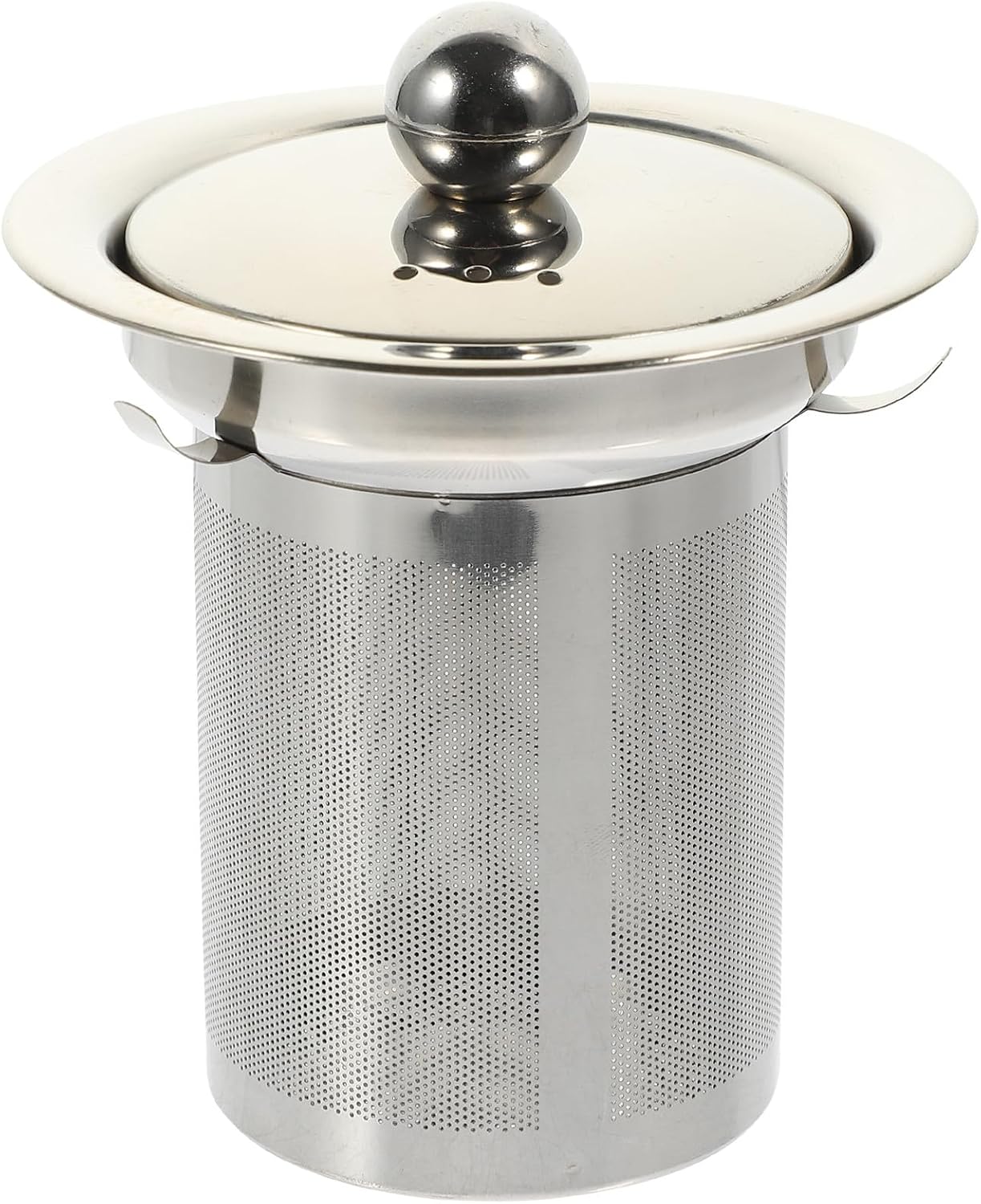 Filtr do herbaty ze stali nierdzewnej 304 z dużą pokrywką, metalowy sitko do herbaty, wkład do zaparzacza do czajnika, odporny na wysoką temperaturę