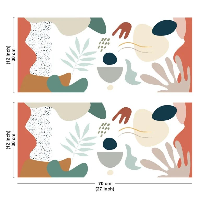Crédence de salle de bain en PVC design floral blanc 140x30 cm (en 2 bandeaux) - Artistic - 3