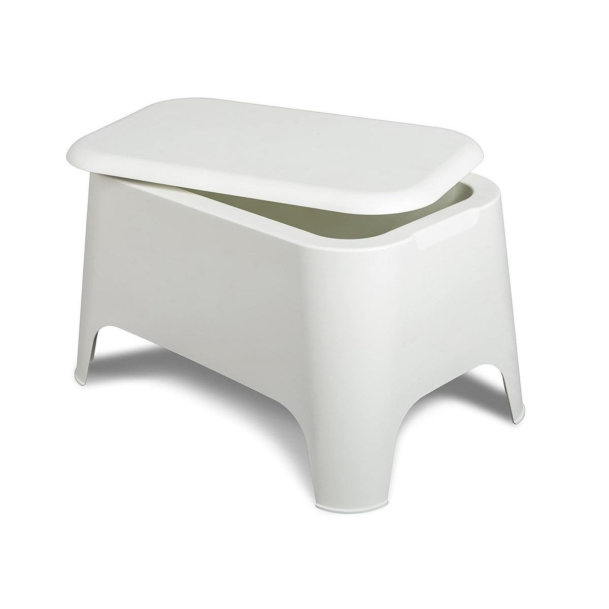 Tavolino in Resina da Esterno-Giardino Portaoggetti Petra Bianco - 3