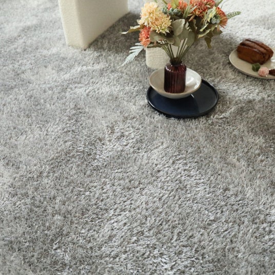 Moquette épaisse - Éclat - Shaggy gris clair - Echantillon 15 x 20 cm - 5