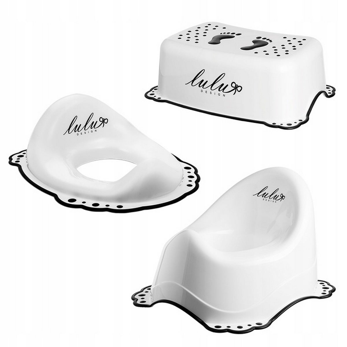 Nocnik Podnóżek Nakładka 3w1 dla dzieci Nauka toalety stabilny antypoślizgowy