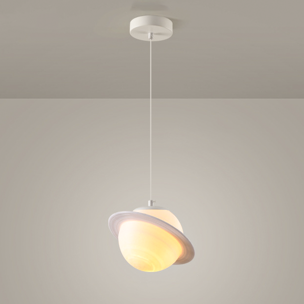 Kreatywny żyrandol Planeta, nowoczesna lampa wisząca, lampka nocna, wisząca lampa sufitowa, regulowana wysokość, ciepłe światło, 20 cm x 150 cm