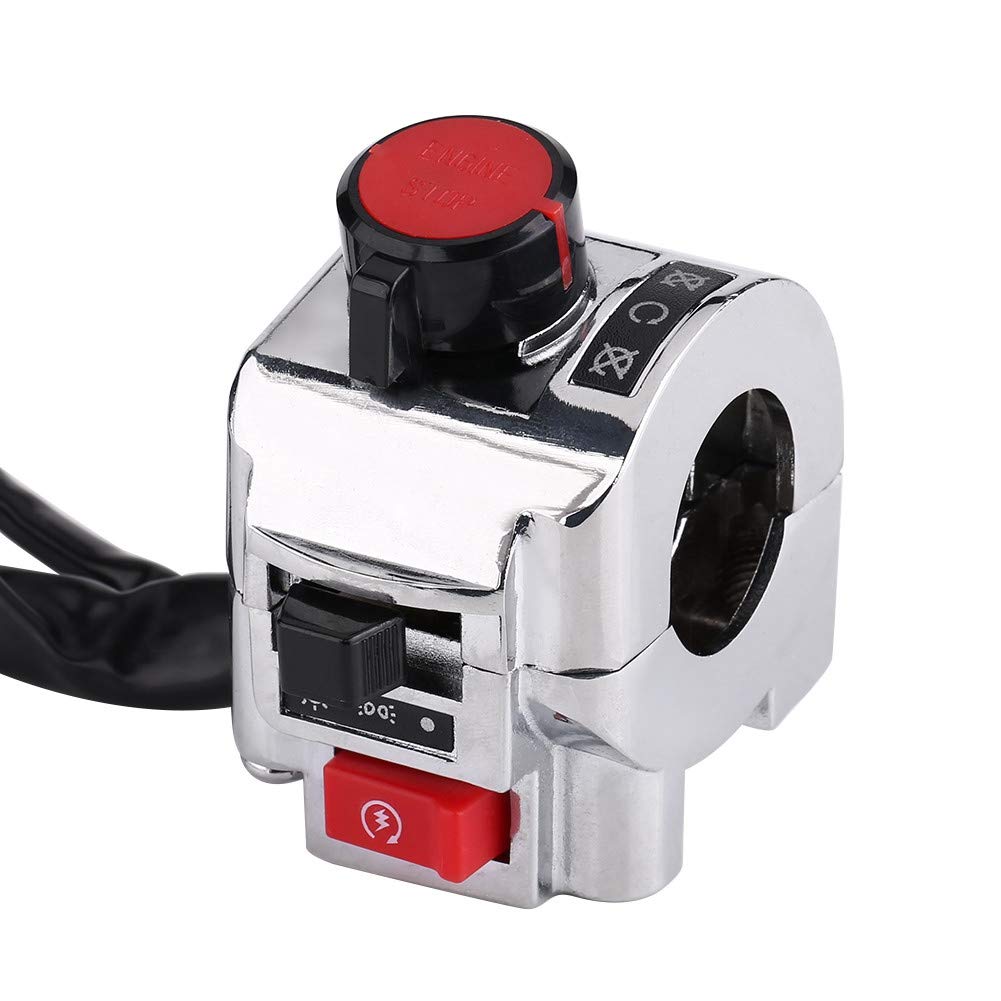 Interrupteur Combiné Clignotant/klaxon Pour Guidon Moto - Diamètre 22mm - Compatible Universel - Neuf
