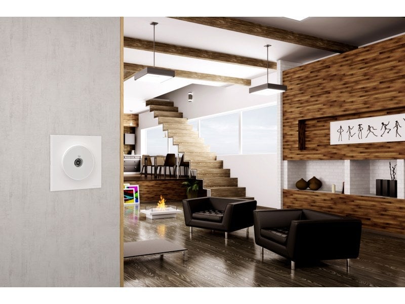 Plaque de finition clipsable SCHNEIDER Odace S510706 - 3 postes - entraxes Ø 71 mm- blanc - 2