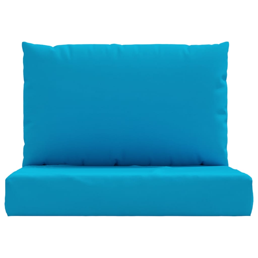 Juego de 2 cojines palet de tela oxford azul claro - 4