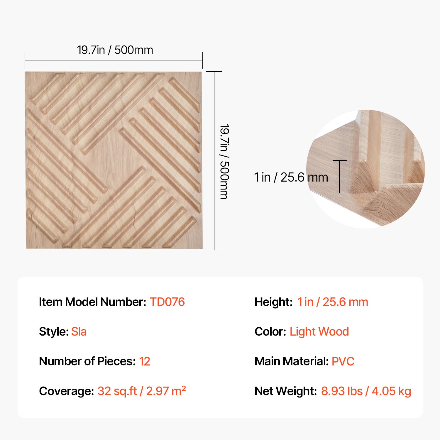 Panneaux muraux SucceBuy 3D,lot de 12,carreaux de sel minimalistes en PVC de 19,7 x 19,7 po,couverture de 32 pi2,panneau mural décoratif - 9