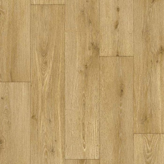 Sol vinyle effet parquet brillant bois naturel - Rouleau de 2m x 6m