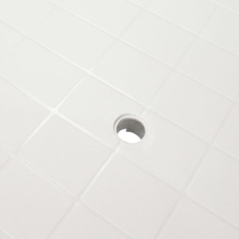 Table de jardin Blanc 101 x 68 x 72 cm Plastique - 4