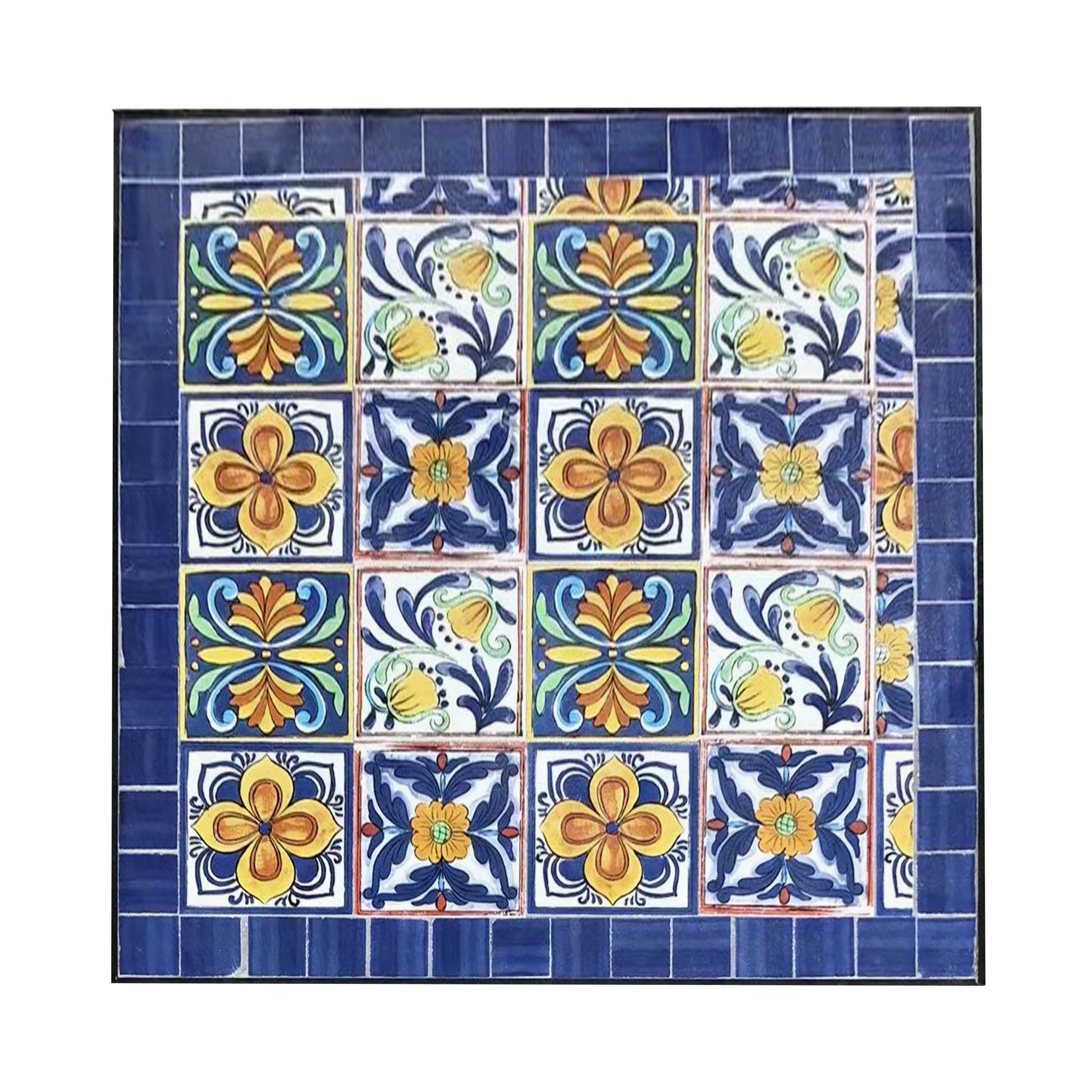 Axi Camilla Table Et Chaise Bistrot, Ensemble Jardin Extérieur, Mosaique Bleu Mediterrannéen - Pour Jardin/Balcon/Terrasse - 7
