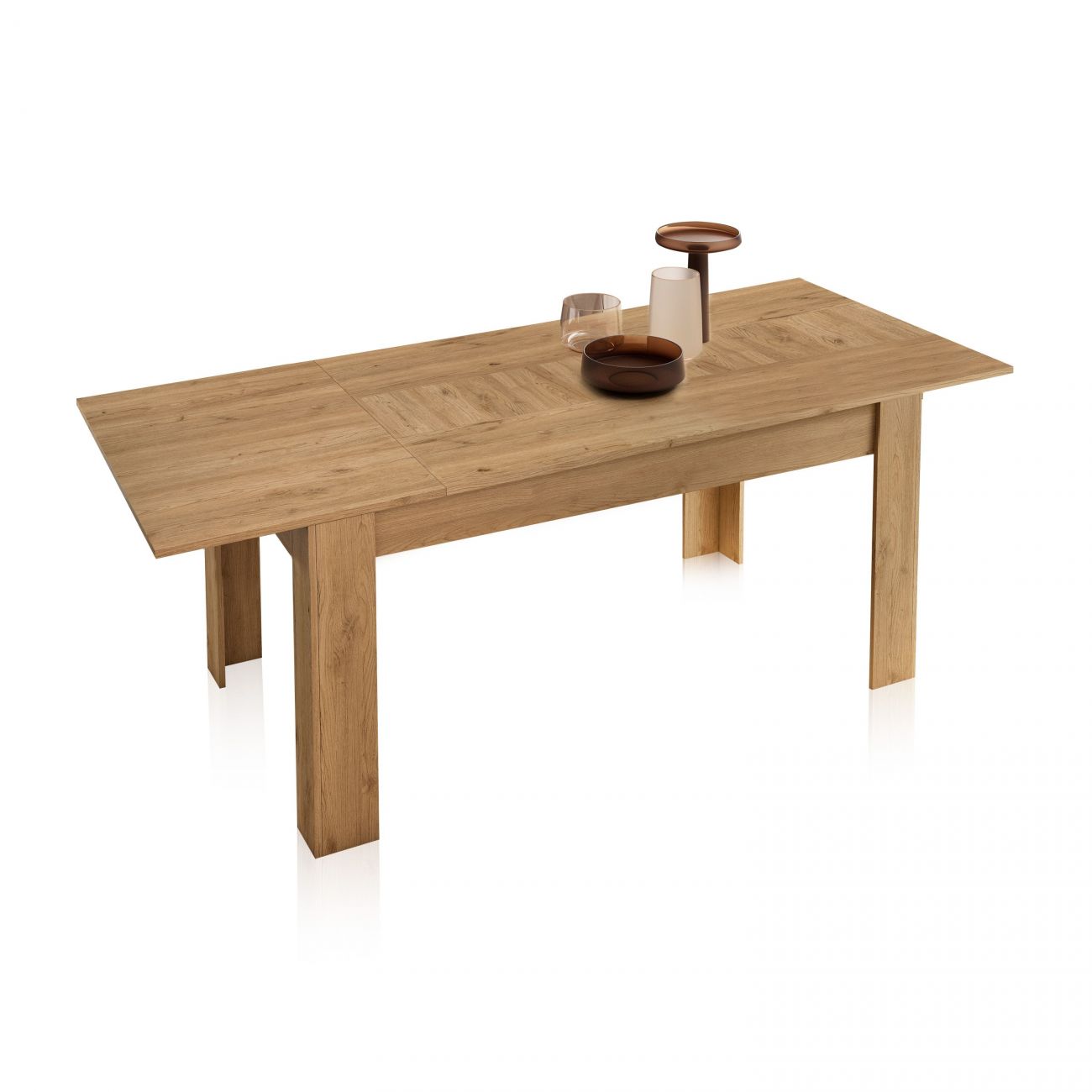 Mesa de comedor extensible Kana Roble Nude 140–200 x 75 x 90 cm - 2