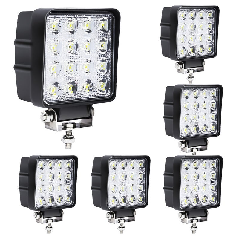 Biqing Lot De 2 Projecteurs LED 6.5" 40W - Feux De Travail Spot Flood 12V 24V Pour Voiture, Moto, Camion