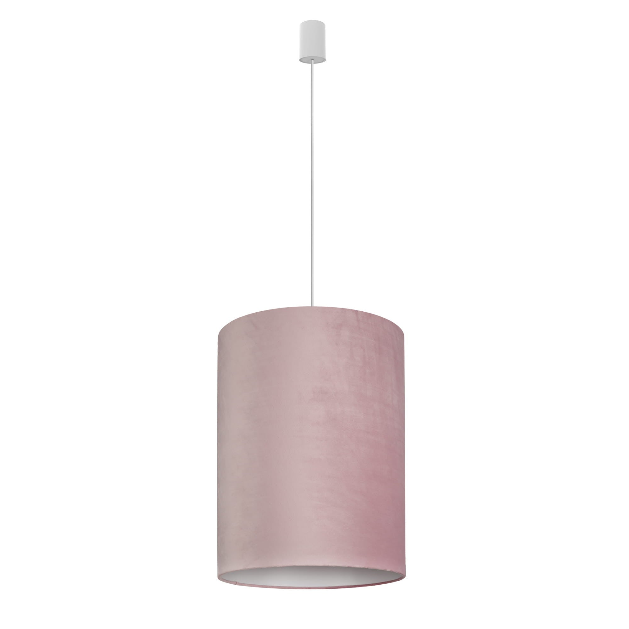 Lampa wisząca Barrel biało-różowa 1xE27x60W wym: 184 x 36 x 36 cm tkanina Nowodvorski Lighting