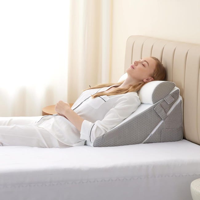 Cuscino a cuneo per testiera letto king size, 200 cm, cuscino a forma di triangolo, riempitivo per letto singolo/matrimoniale D 80 x 20 x 50 cm, comfort e supporto Cuscino a cuneo per testiera letto king size, 200 cm, cuscino a forma di triangolo, riempitivo per letto singolo/matrimoniale D 80 x 20 x 50 cm, comfort e supporto