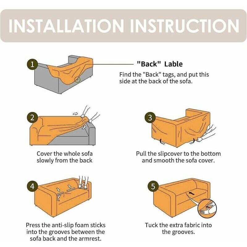 Housse Canape Extensible 3 Places avec Accoudoirs Housse de Canapé Elastique Couvre Canapé Univers Magique Housse Protection pour Canapé Antidérapante - 4