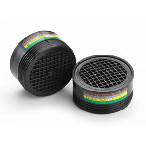 Lot De 2 Cartouches A1 Charbon Actif RHINO - Pour Vapeurs Et Gaz Organiques, Compatible Masques RH-M101, RH-7011