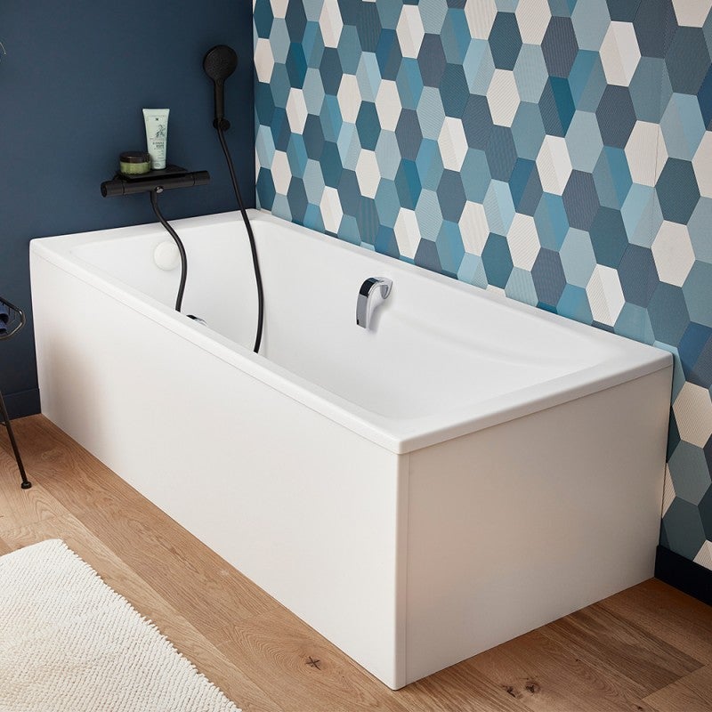 JACOB DELAFON Tablier frontal pour baignoire rectangulaire 180 x 90 x 60 cm installation angle Blanc - 2