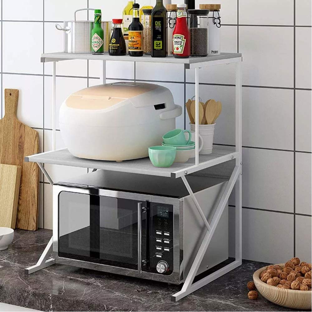 Scaffale Da Cucina SDHYL Con 5 Ripiani E Ganci - 90x40x83 Cm, Struttura Metallica, Gambe Regolabili
