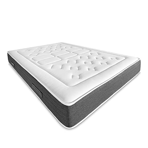Colchón viscoelástico bio nature 105 x 190, firme y confortable, ergonómico, grosor 24cm, antiácaros, antibacterias e hipoalergénico