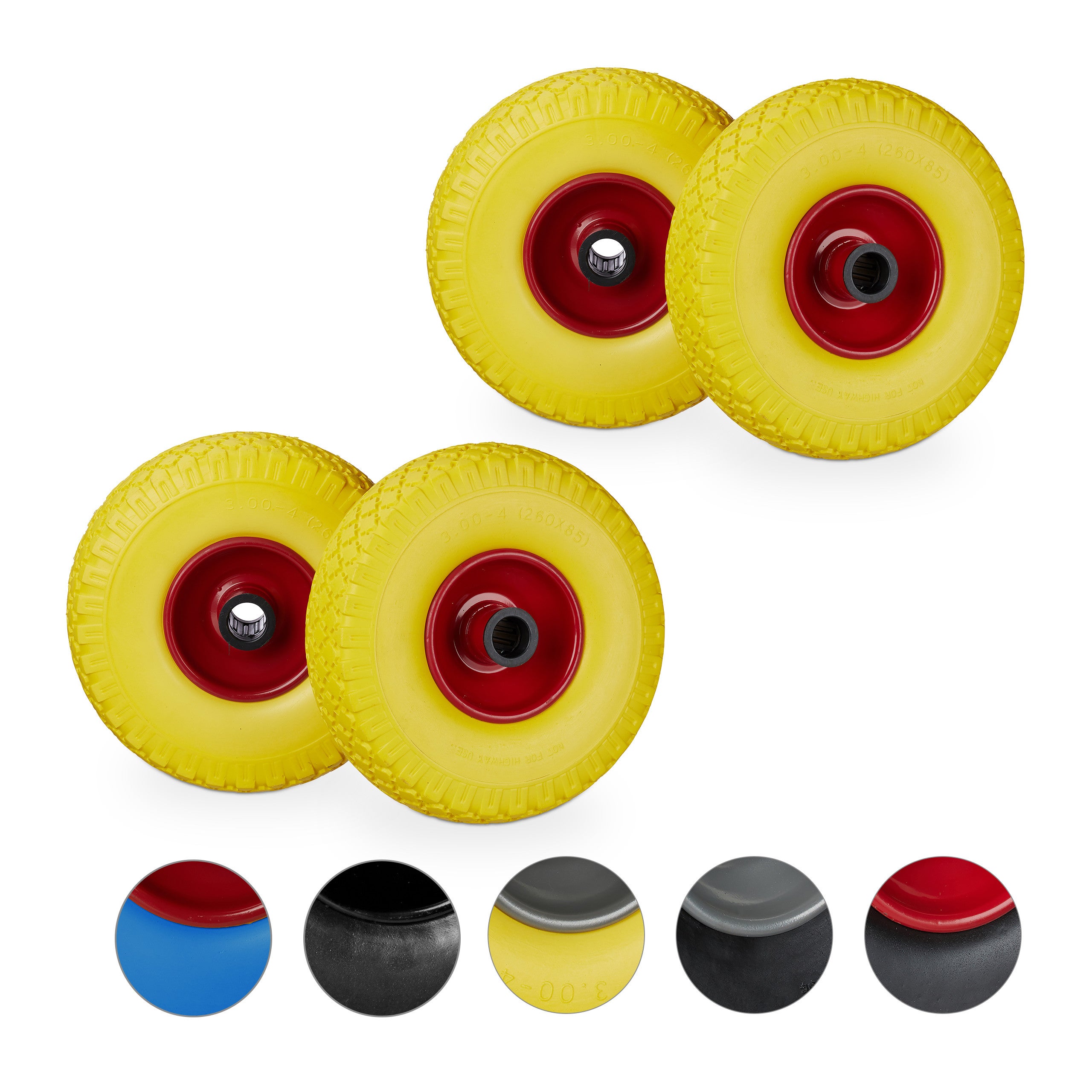 Lot De 4 Roues De Rechange Pour Siège De Rameur - Diamètre 45 Mm, Intérieur 8 Mm, En Nylon Et Acier