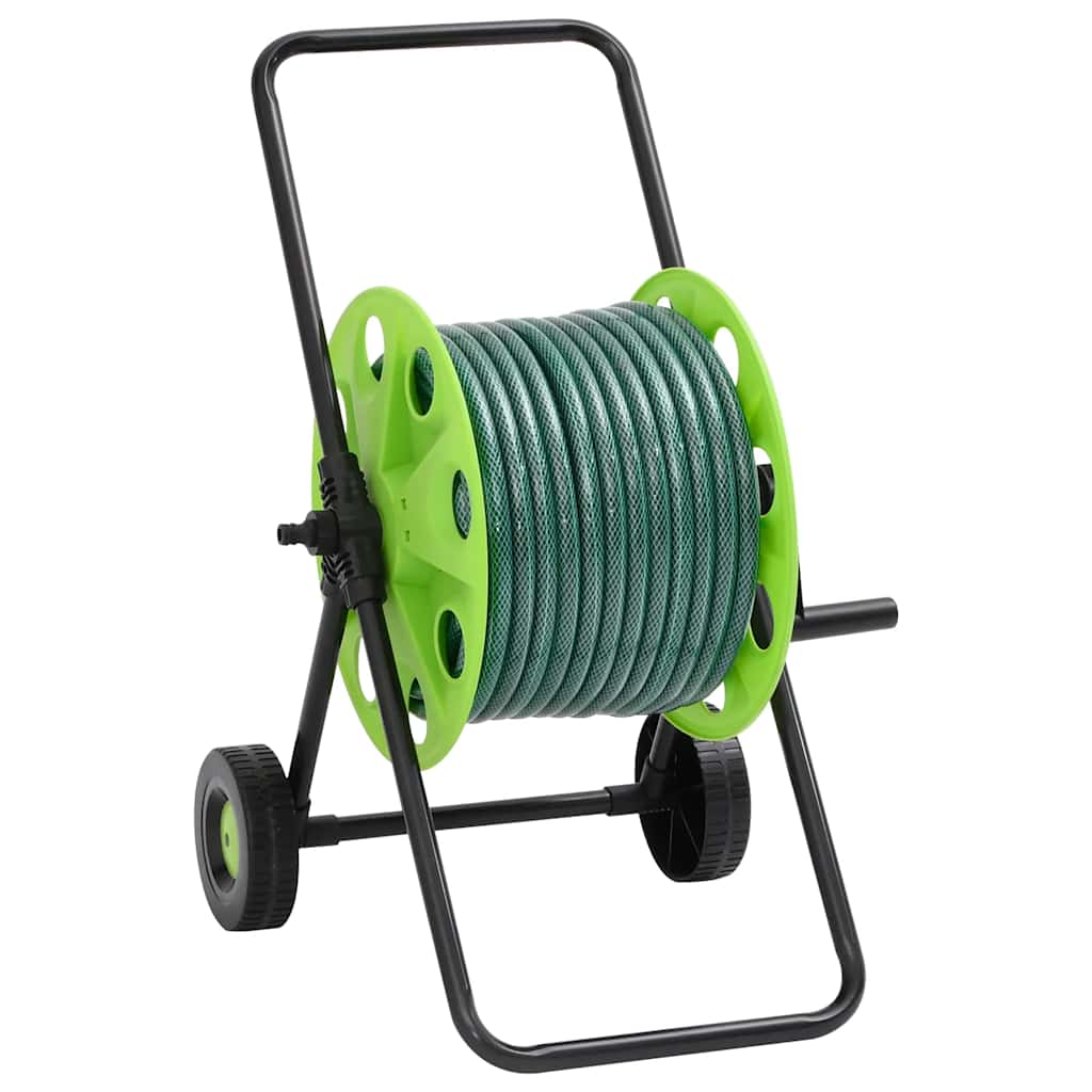 Set Racores Carrete de manguera con set de racores PVC verde 0,5
