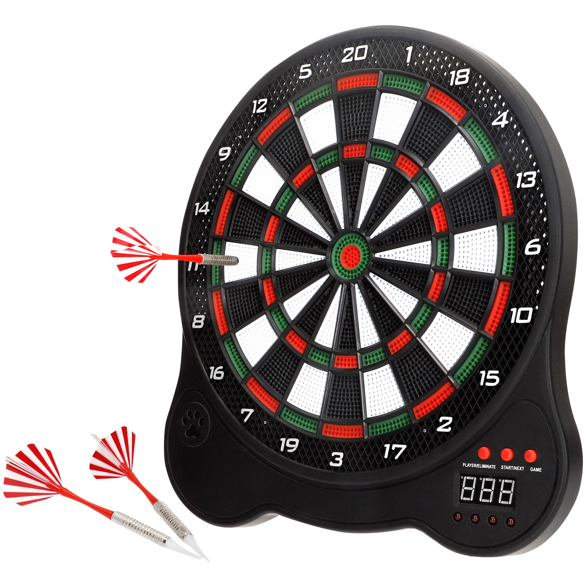 Diana electrónica con pantalla, 29 juegos y 3 dardos flexibles de aktive
