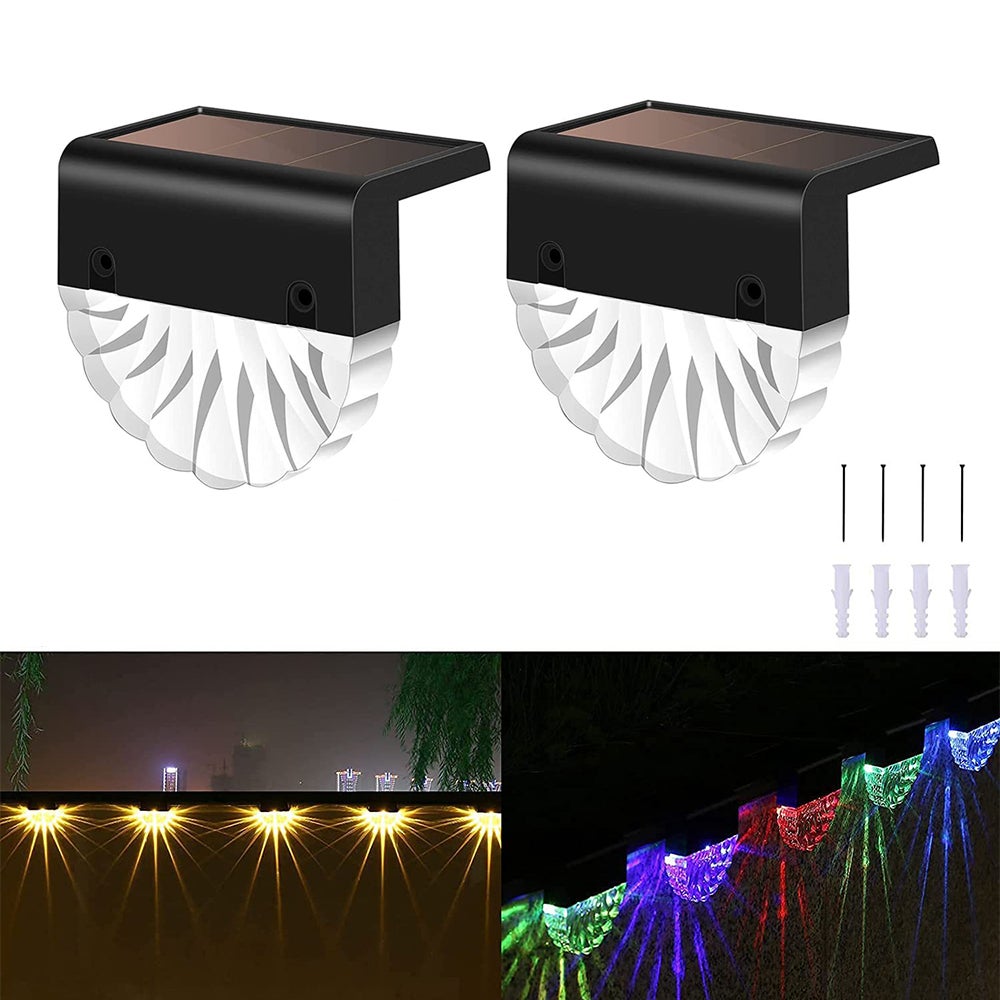 SZTUKI Słoneczna Lampka Schodowa Patio Słoneczne Lampy Zewnętrzne Reflektory Słoneczne Reflektory Zewnętrzne Oświetlenie Schodowe Dekoracyjne