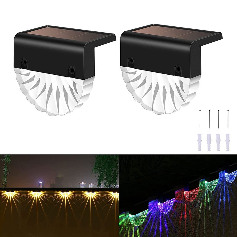 SZTUKI Słoneczna Lampka Schodowa Patio Słoneczne Lampy Zewnętrzne Reflektory Słoneczne Reflektory Zewnętrzne Oświetlenie Schodowe Dekoracyjne