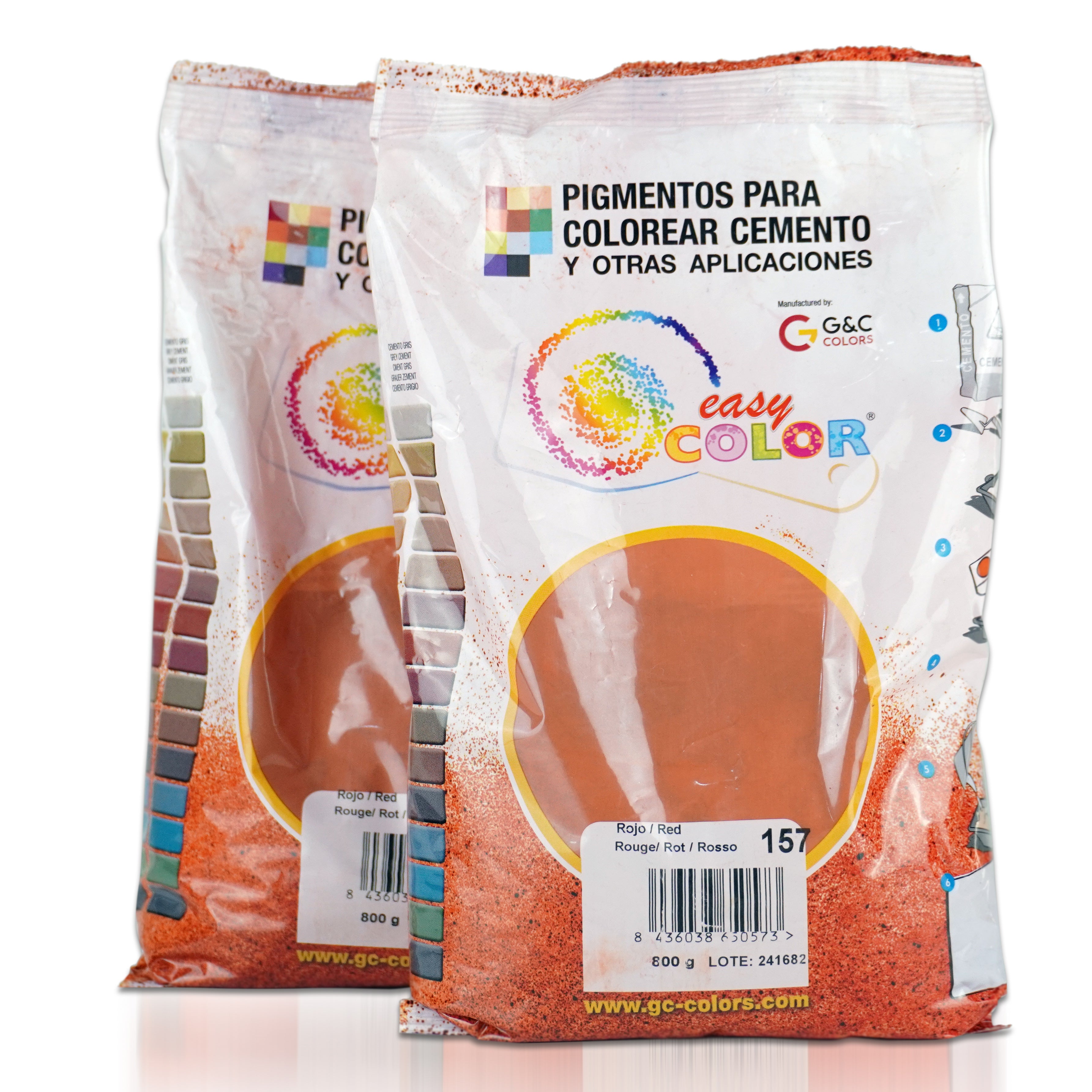 KITS deux sachets de 800g. Easy Color Pigment Red 157 Pigment rouge ...